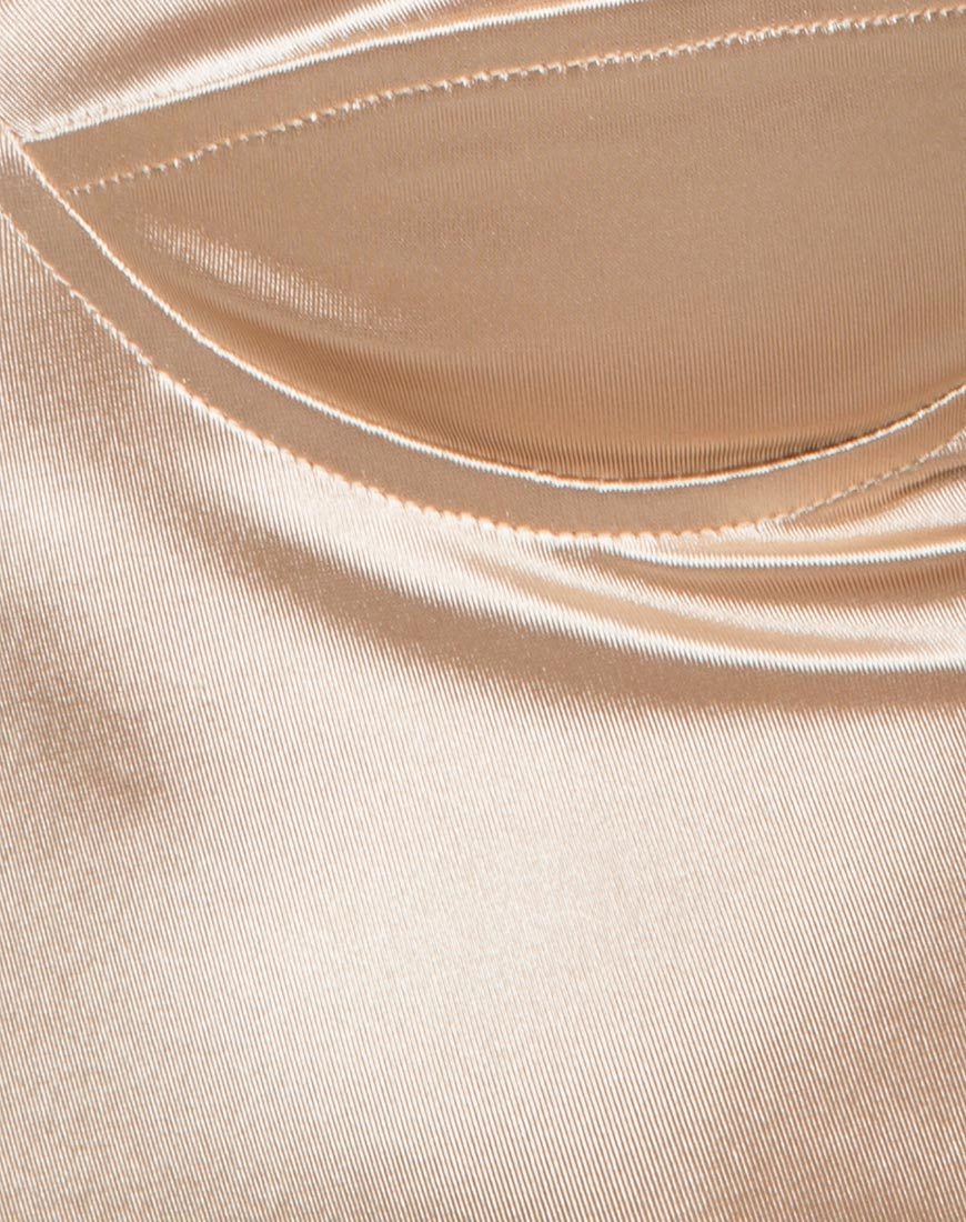 Bild von Leta Bodycon Kleid aus goldenem Satin