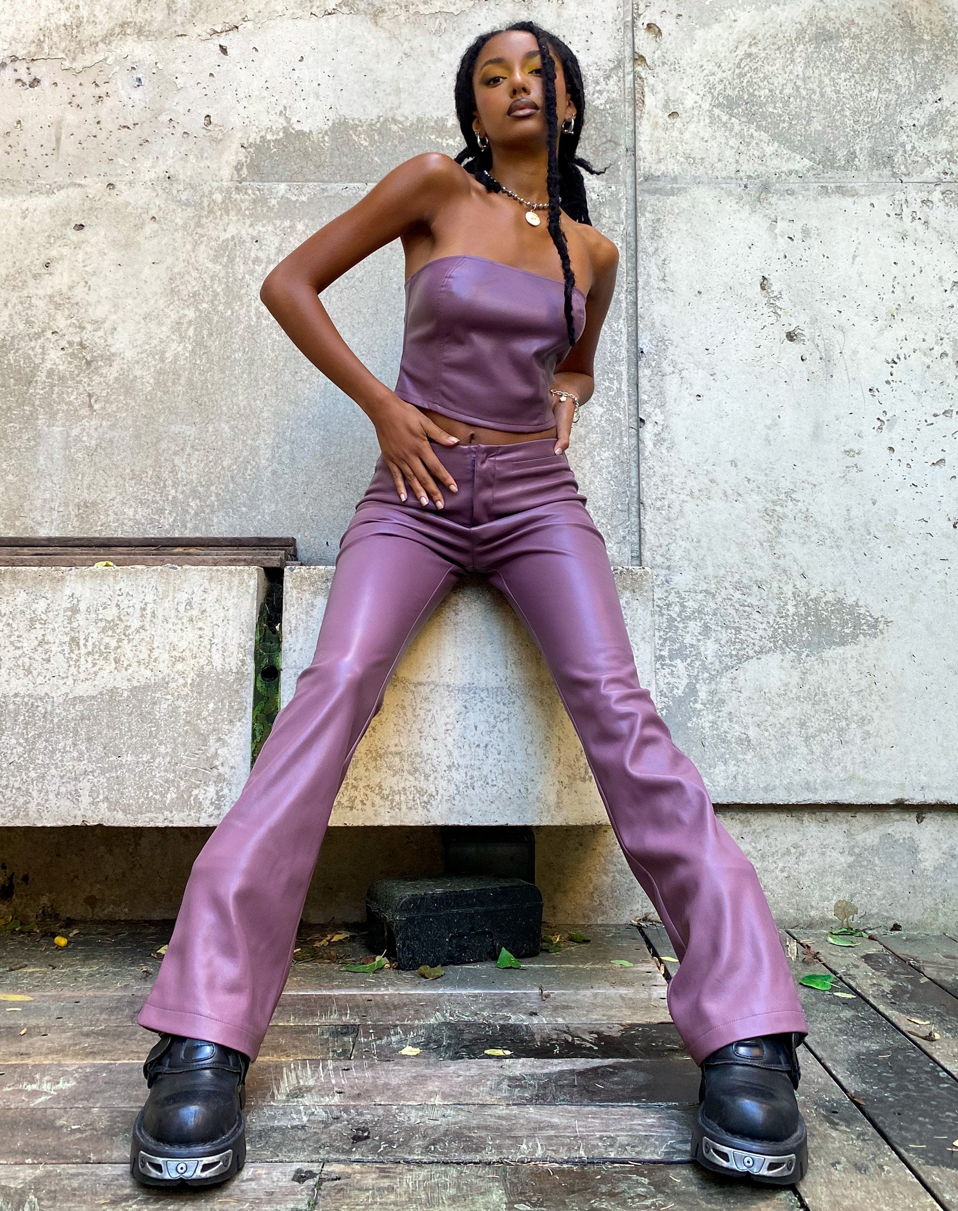Bild von Zalor Flare Hose in Pu Violett