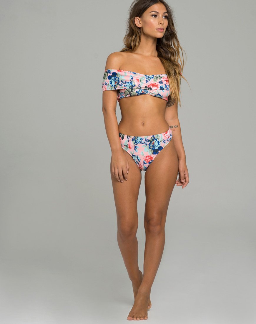 Lila Bikini-Unterteil mit Rossa-Druck