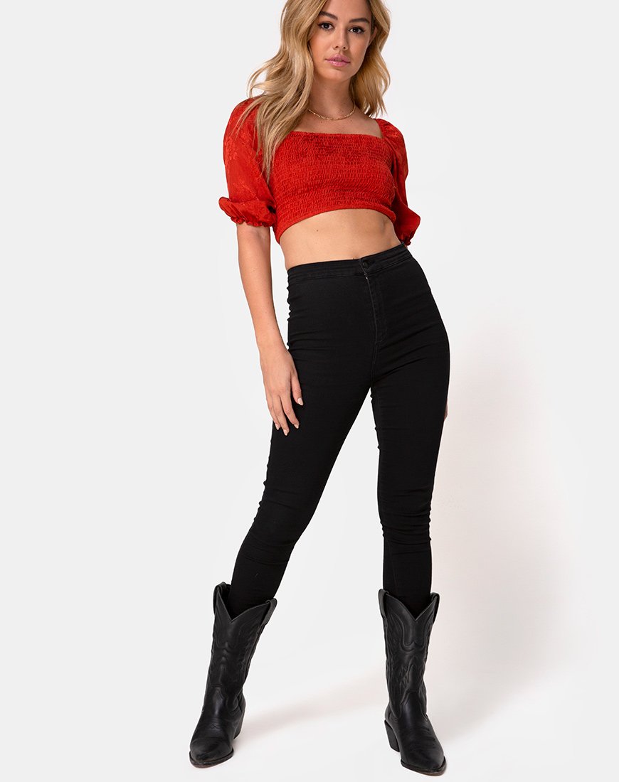 Bild von Lilian Crop Top in Satin Rose Rust