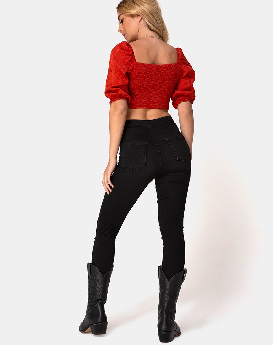 Bild von Lilian Crop Top in Satin Rose Rust