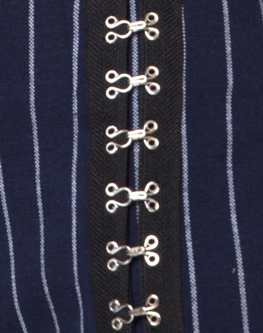 Bild von Lilu A Line Rock in Navy Nadelstreifen