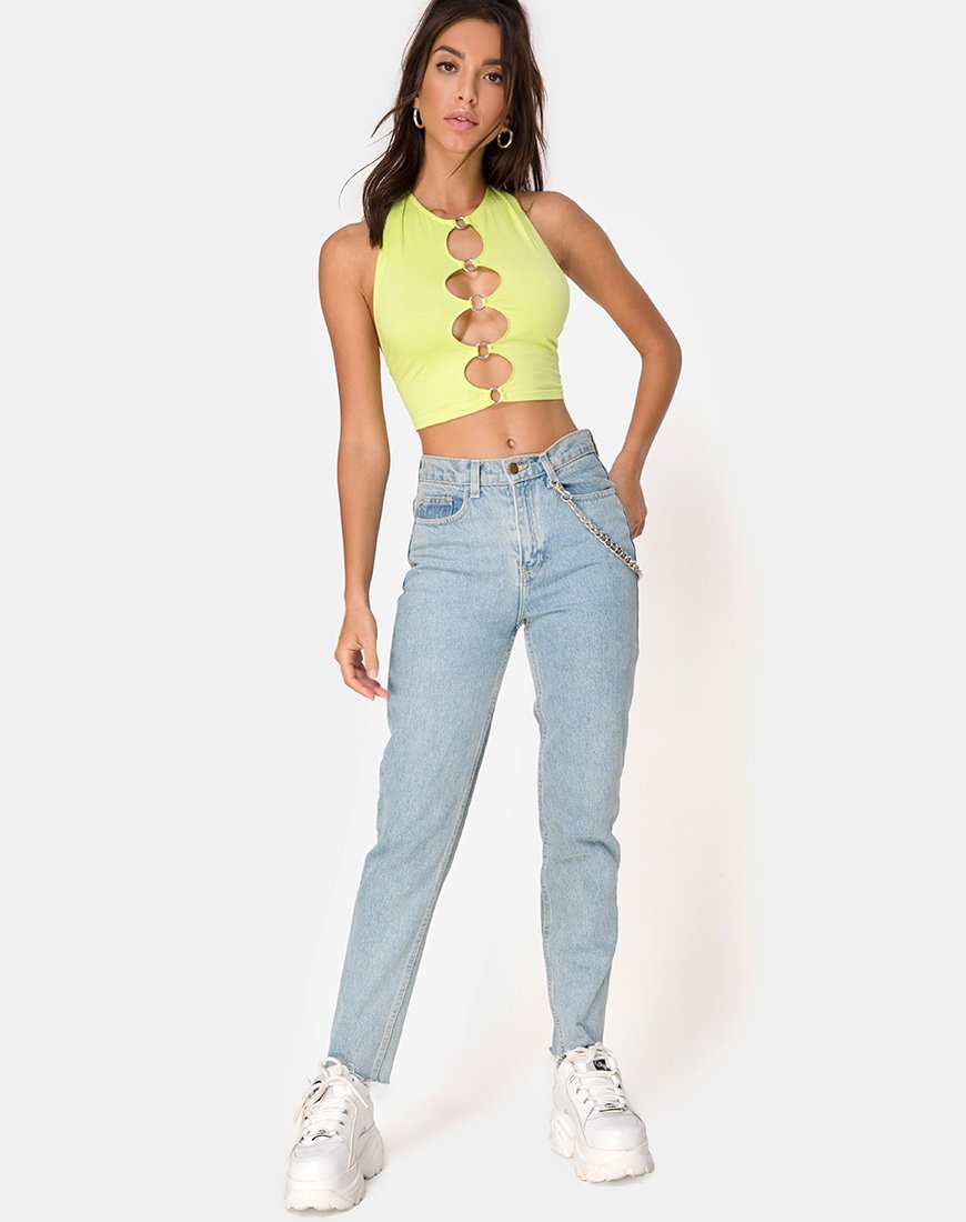 Image von Lini Crop Top in Limette