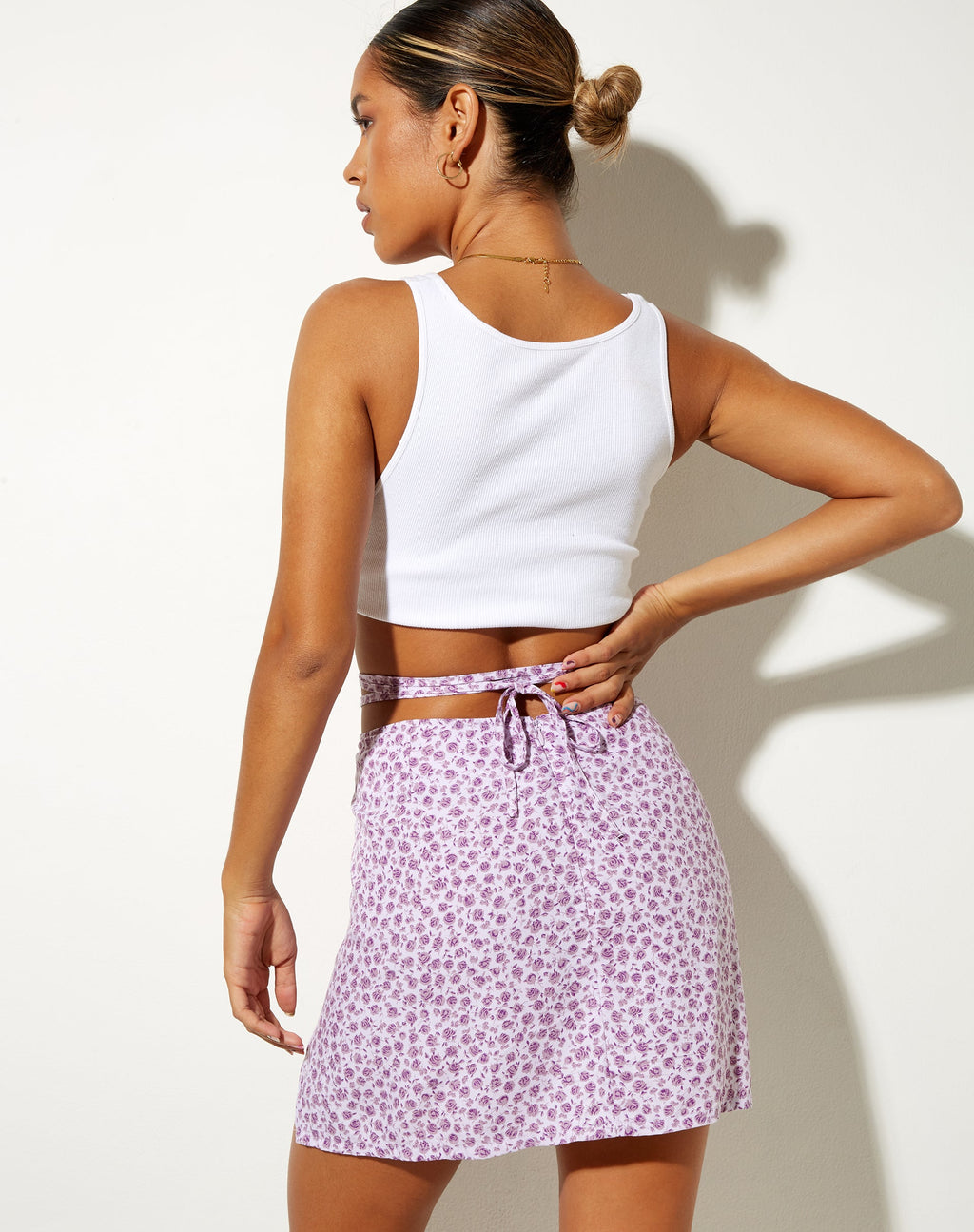 Linor Minirock in Ditsy Rose Flieder