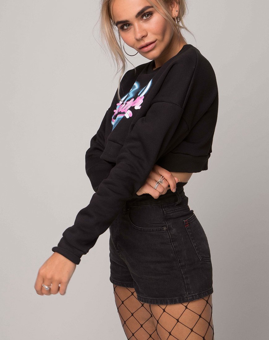 Image of Liona Sweatshirt in Schwarz Heart Breaker