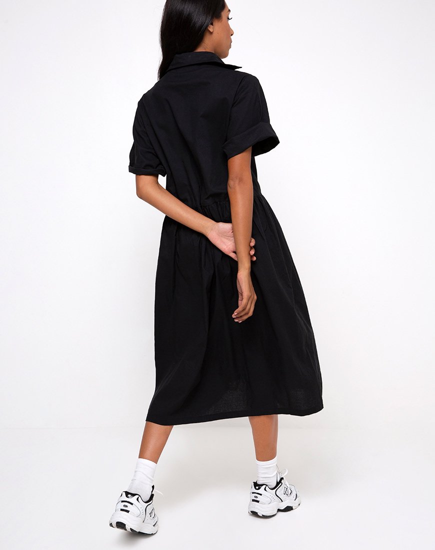 Image of Lista Midikleid in Schwarz