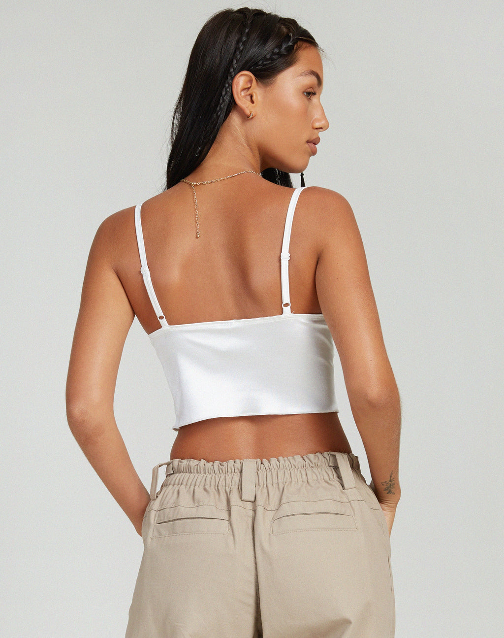 Litasa Korsett-Top in Satin Elfenbein