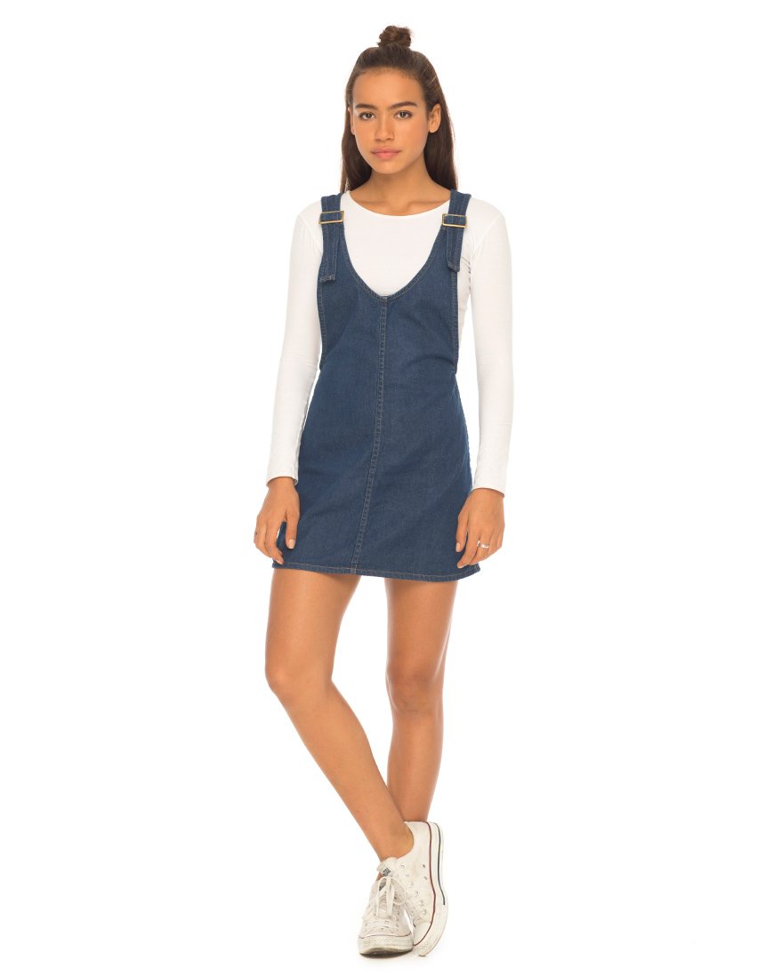 Image of Litton Schürzenkleid aus Denim Indigo