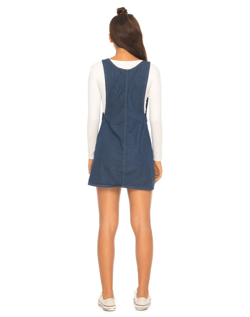 Image of Litton Schürzenkleid aus Denim Indigo