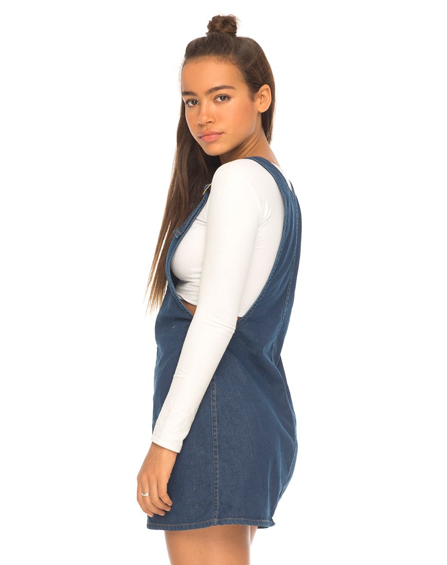 Litton Schürzenkleid aus Denim Indigo