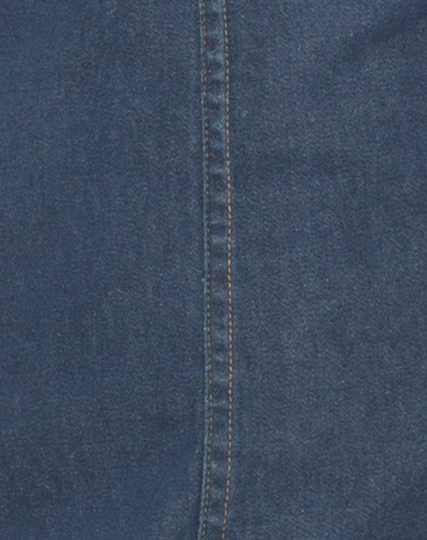 Image of Litton Schürzenkleid aus Denim Indigo
