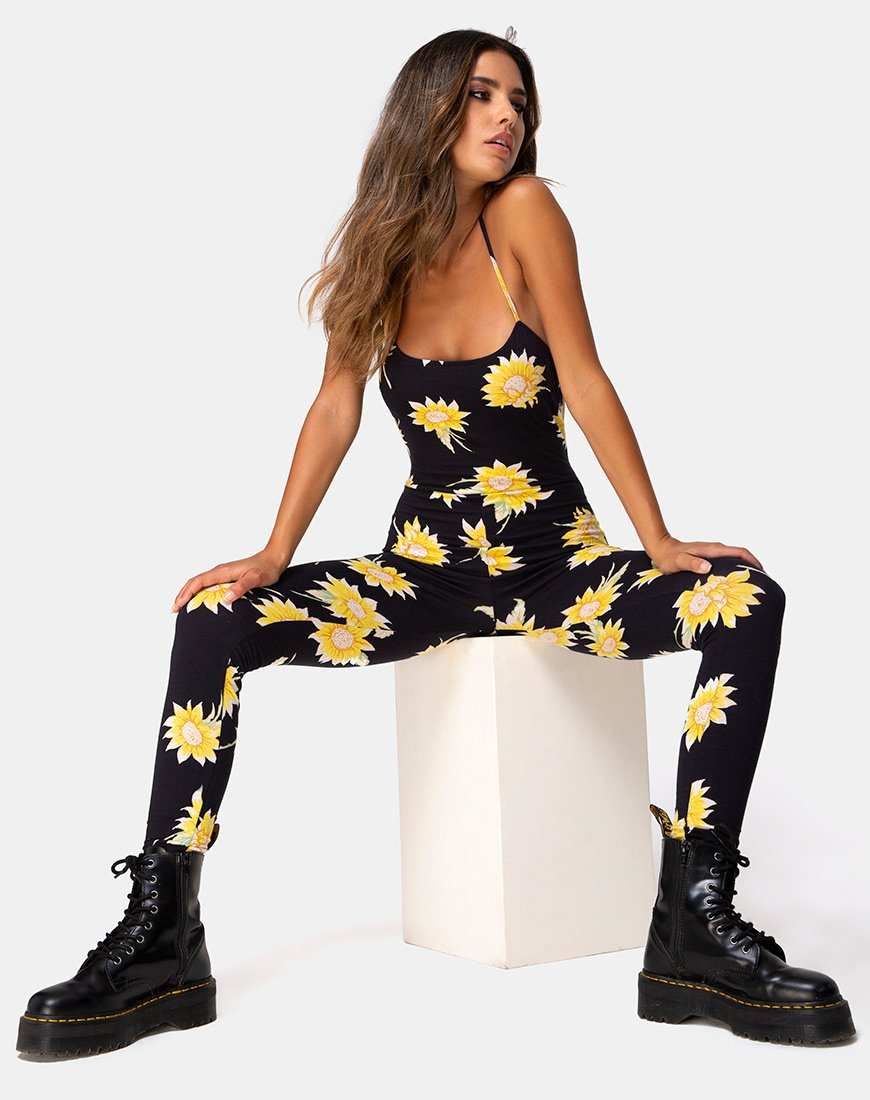 Livy Unitard in Sunny Days Schwarz