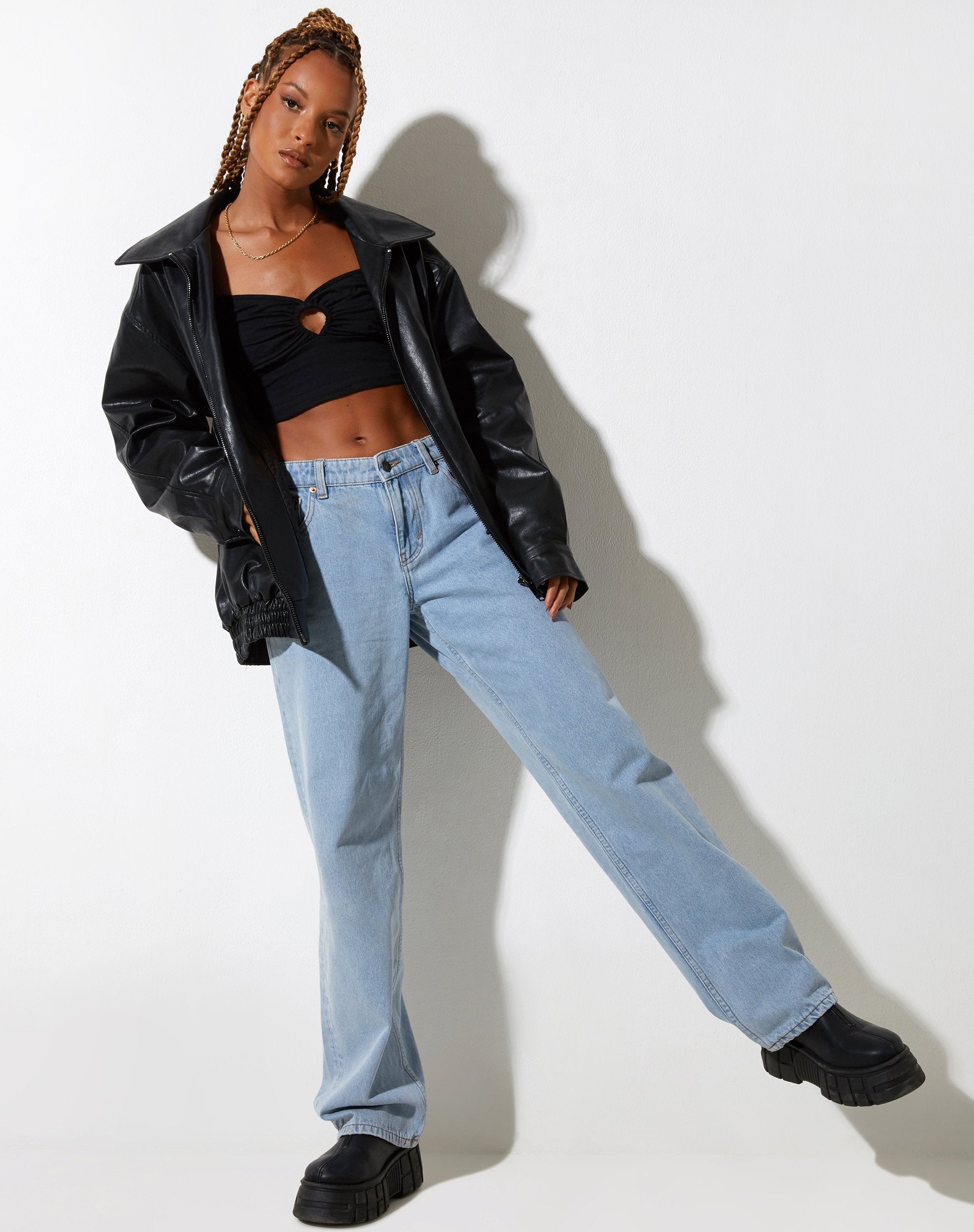 Bild von Loca Crop Top aus Lycra Schwarz