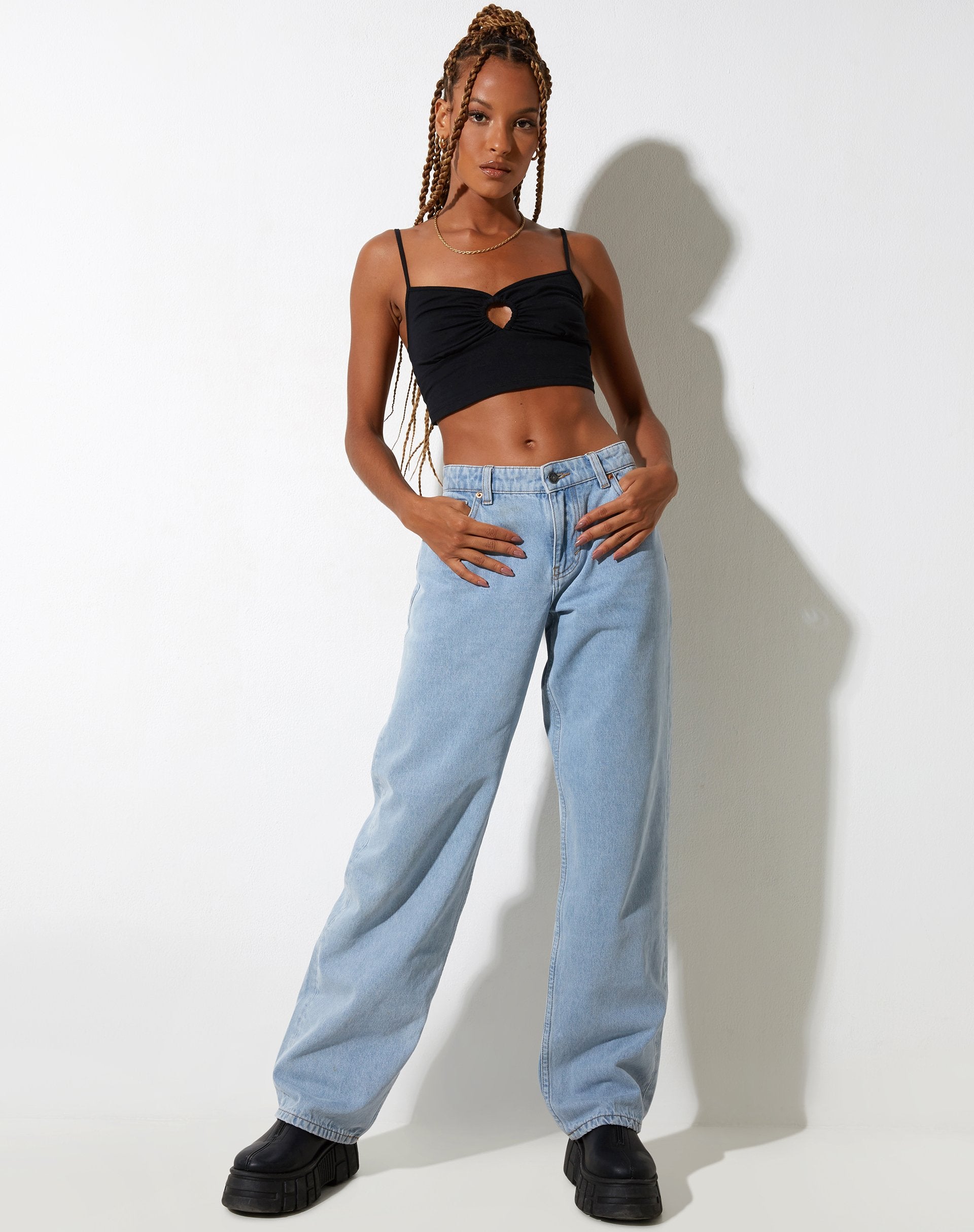 Bild von Loca Crop Top aus Lycra Schwarz