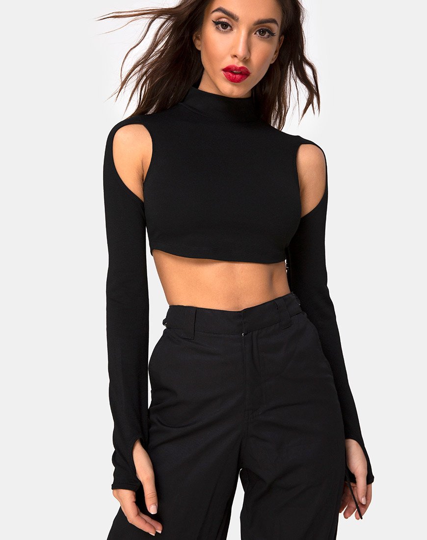 Bild von Lomiva Crop Top in Schwarz