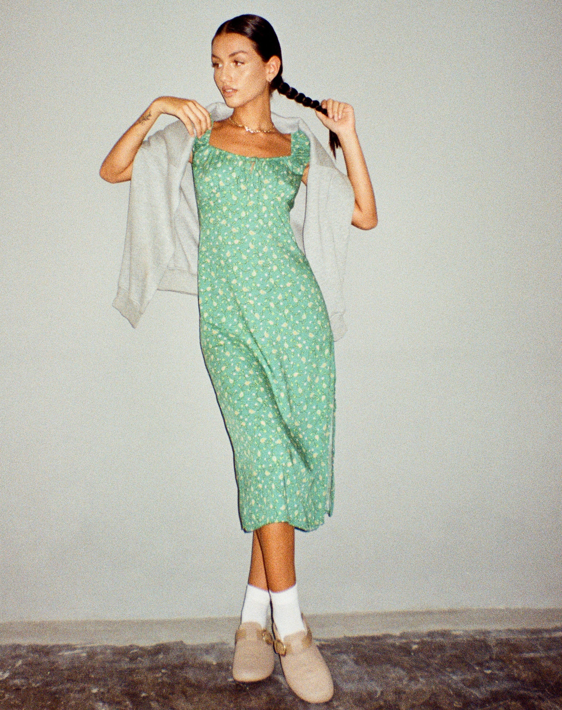 Lona Midikleid in Paisley Fun Grün