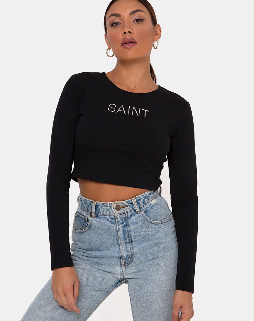 Image von Londy Top in Schwarz Saint Hot Fix