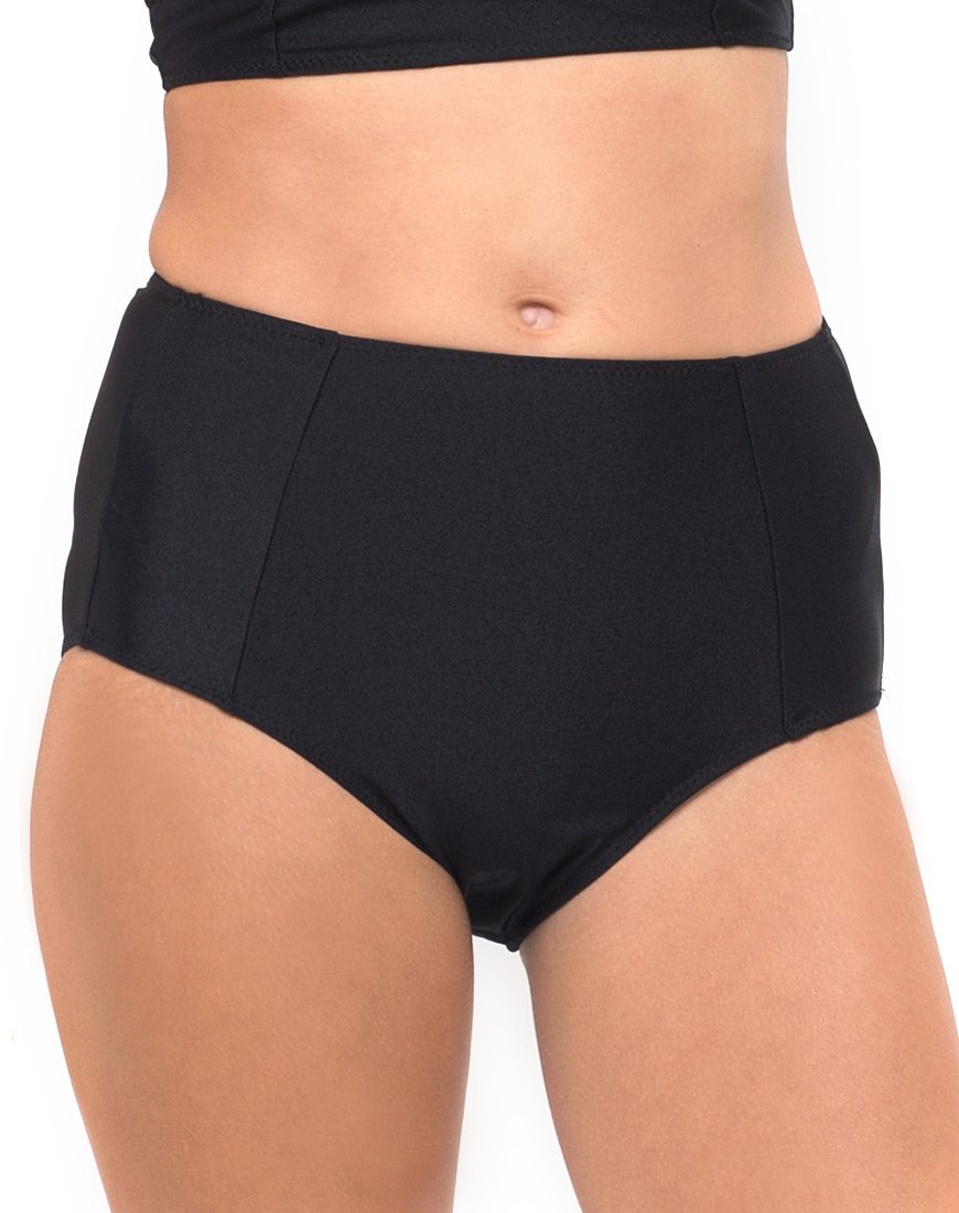 Bild von Longline-Bikiniunterteil in Schwarz