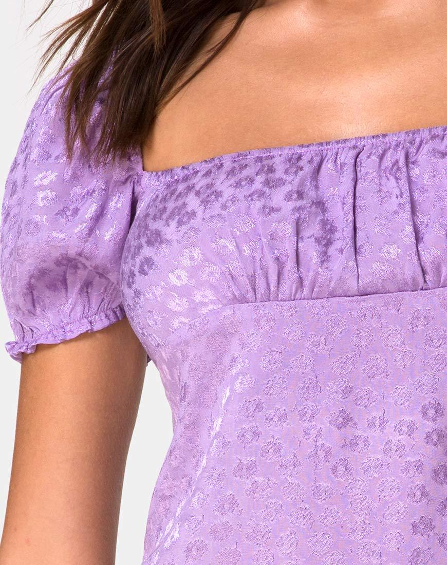 Bild von Lonma Minikleid aus Satin Ditsy Rose Lavendel