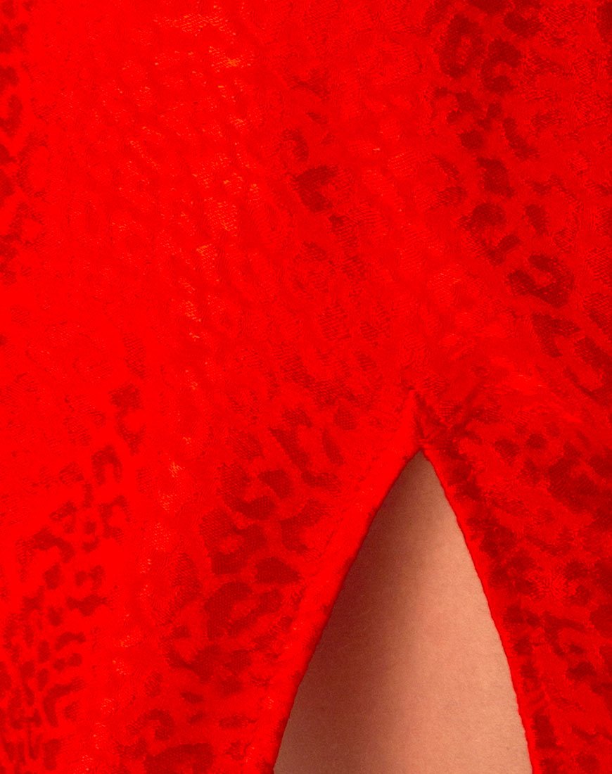 Bild von Lonma Kleid aus Satin Gepardenrot