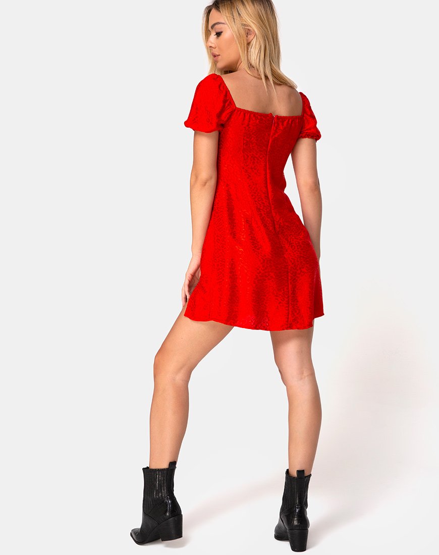 Bild von Lonma Kleid aus Satin Gepardenrot