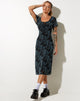 Abbildung Lorani Midikleid in Butterfly Vine Flock Blau