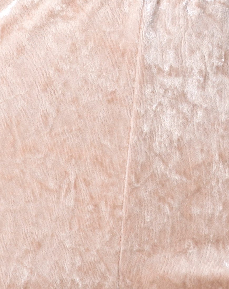 Image of Bike Short aus cremefarbenem Crushed Velvet