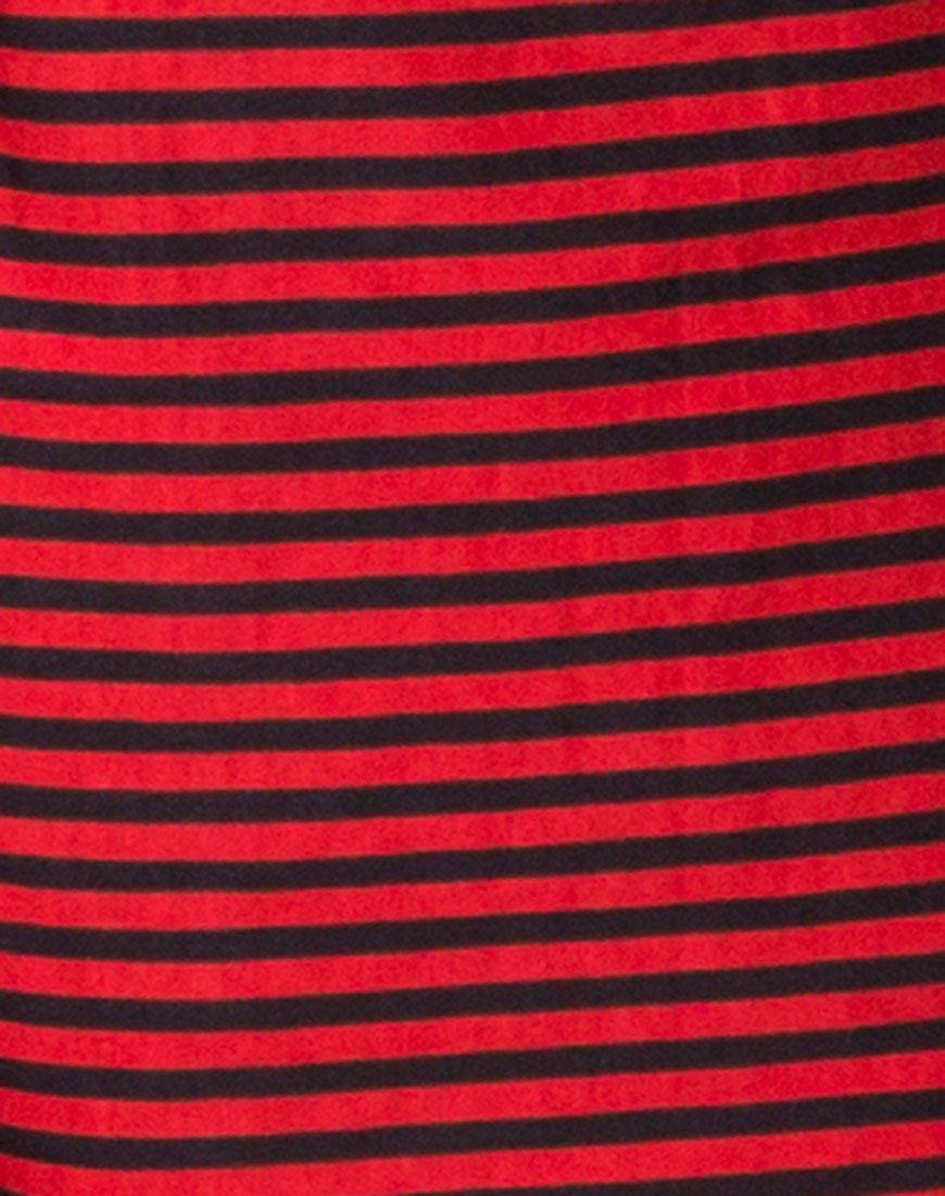 Image of Losha Sweatshirt mit Ministreifen in Rot und Schwarz