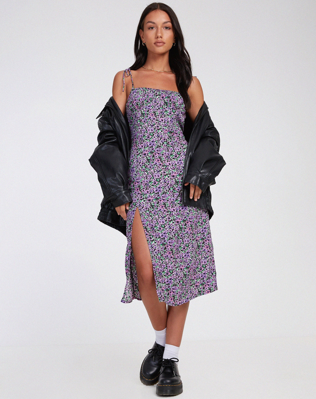 Lotie Midikleid in Fliederblüte