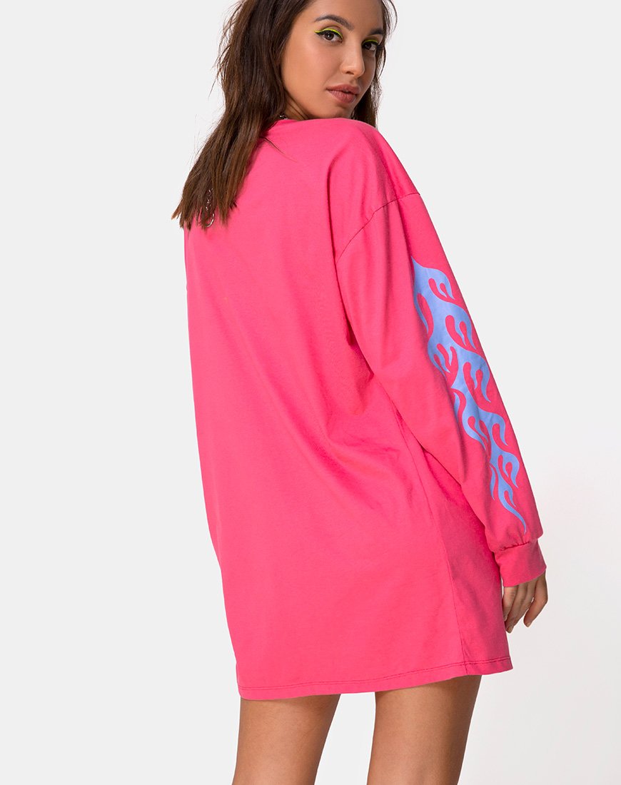 Bild von Lotsun Sweatshirt in Rosa mit Flamme