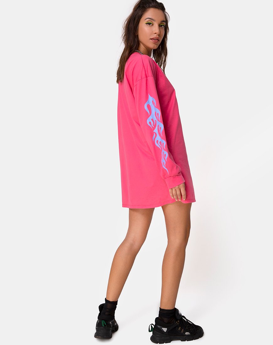 Bild von Lotsun Sweatshirt in Rosa mit Flamme