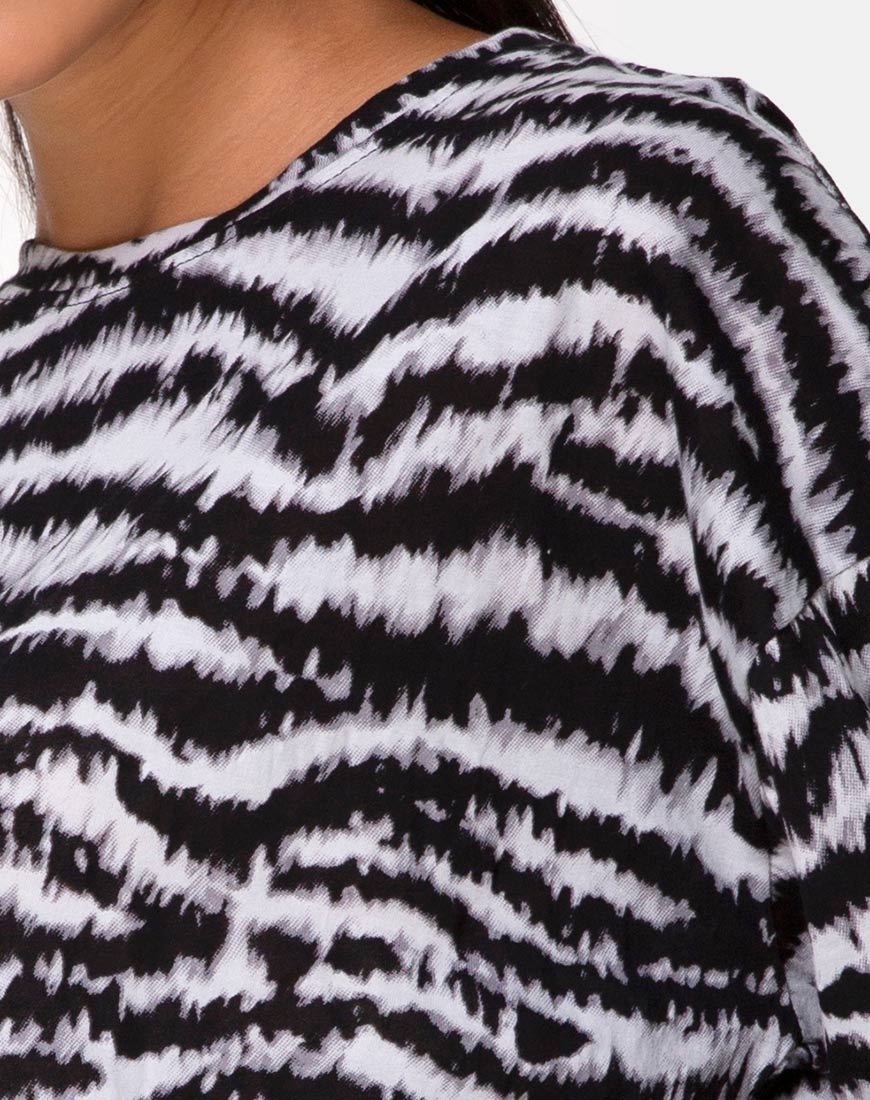 Image of Lotsun Sweatshirt in Animal Drip Grau