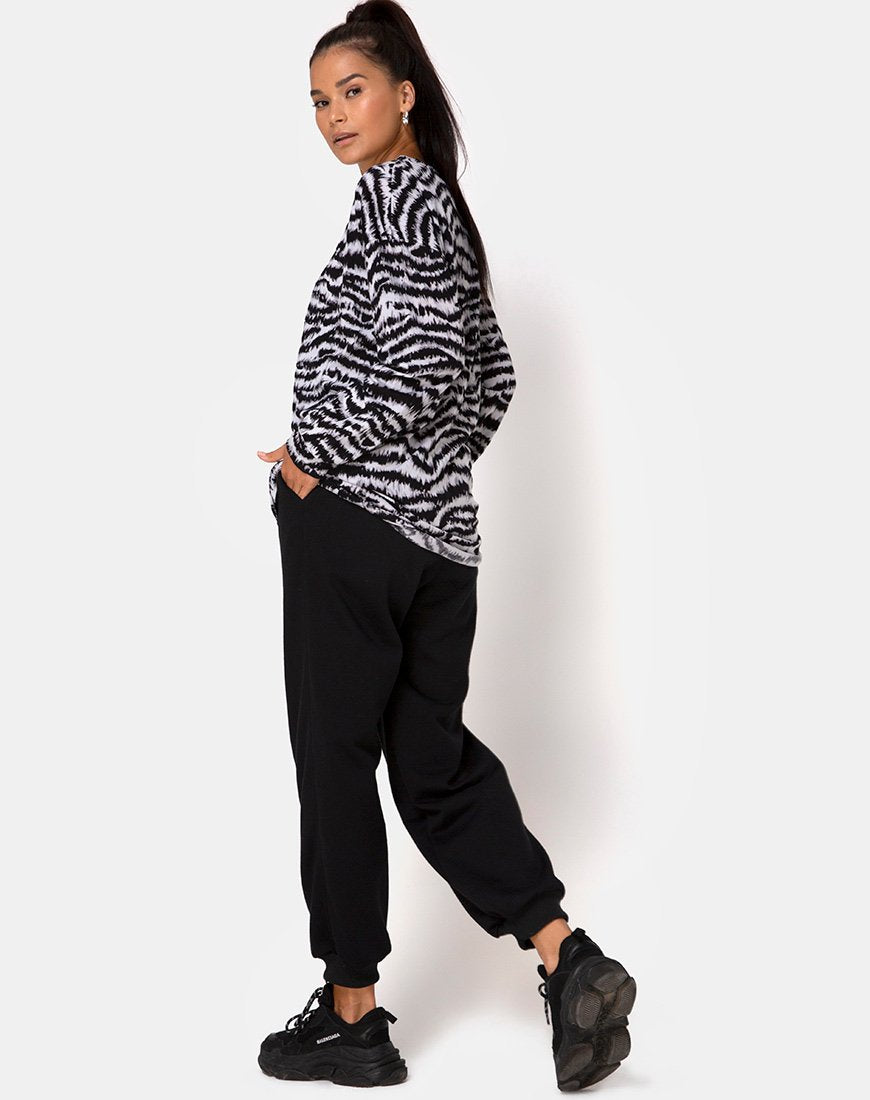 Image of Lotsun Sweatshirt in Animal Drip Grau
