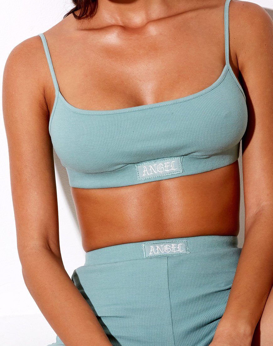 Image of Esme Bralet in Seafoam mit weißer Engelsstickerei