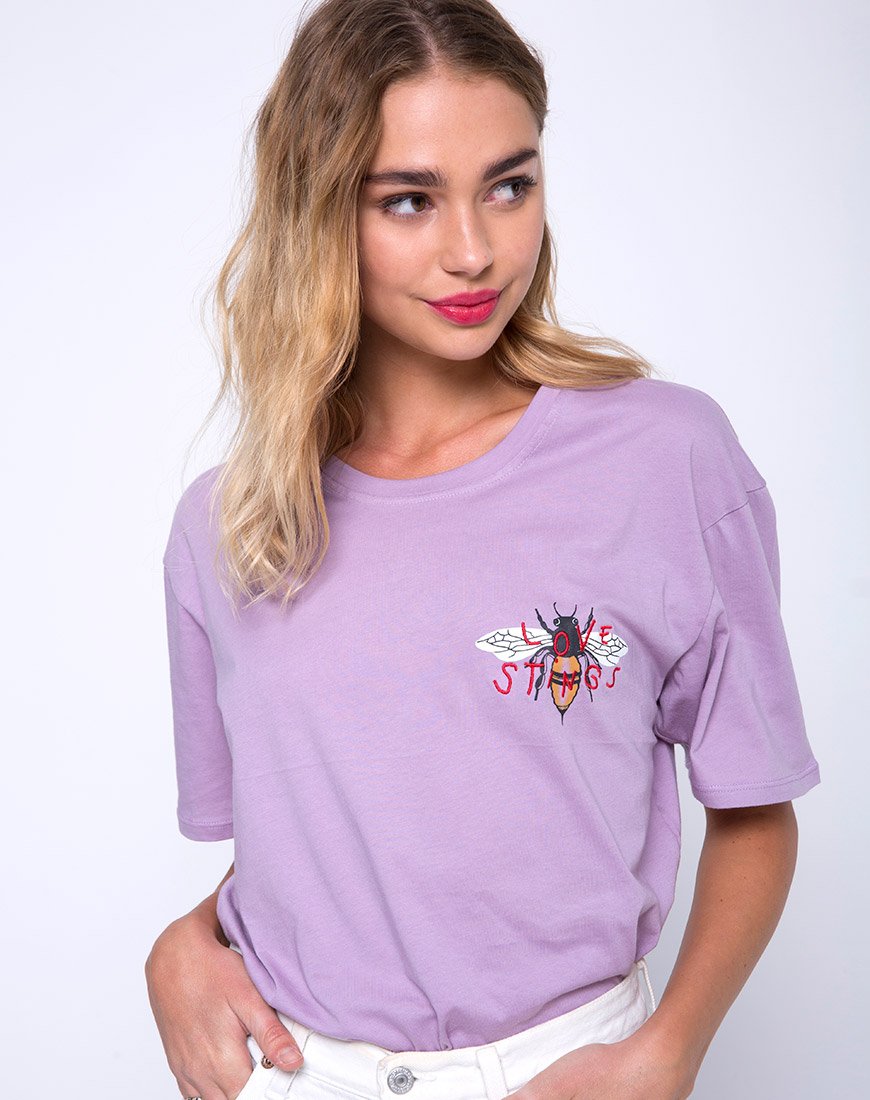 Oversize Basic Tee in Lovestings Flieder