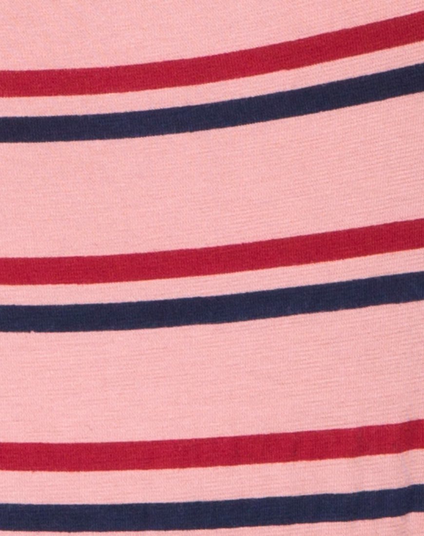 Bild von Lucia Mieder in 70s Streifen Rosa Horizontal