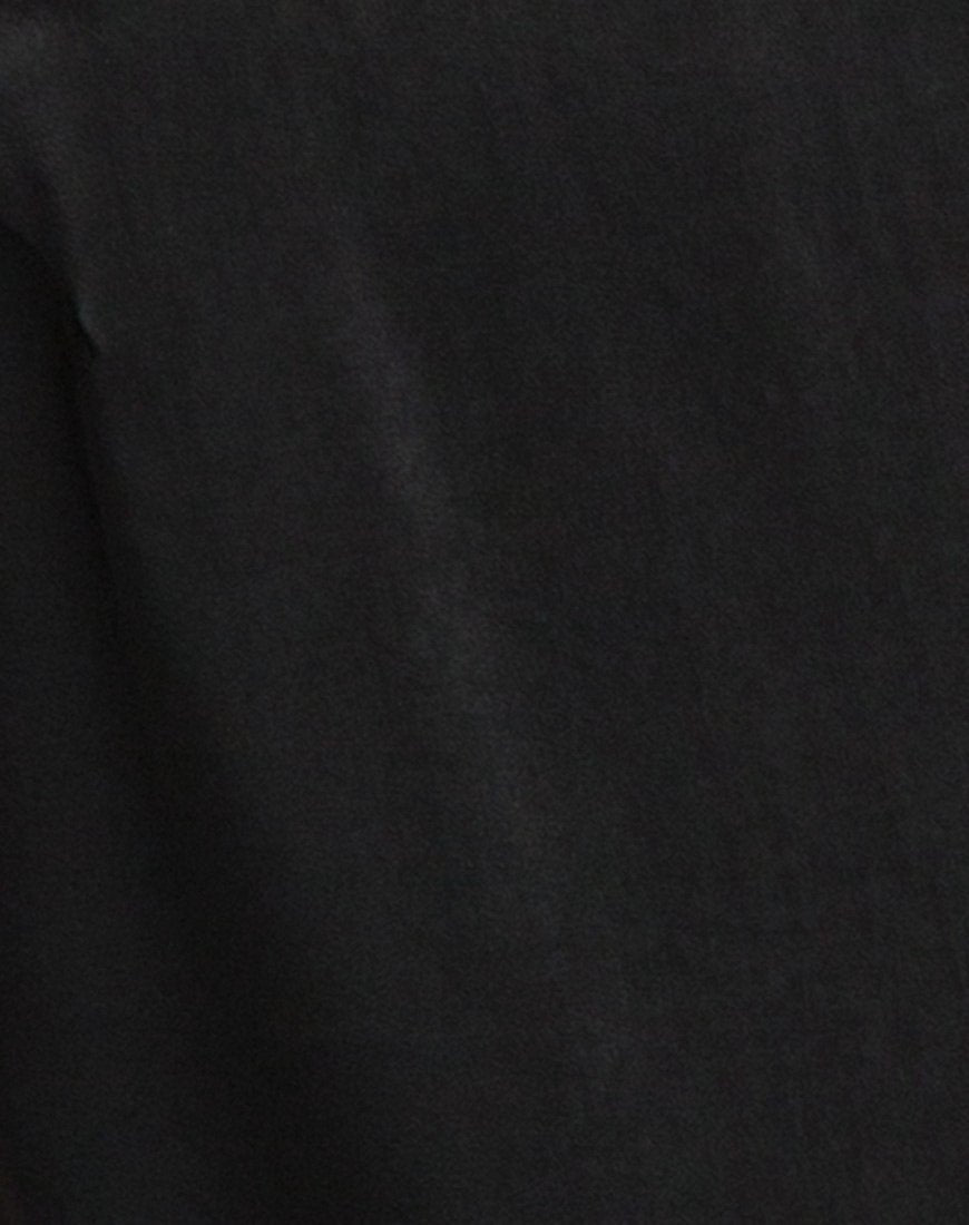 Image of Lucille Slip Dress aus Satin Schwarz