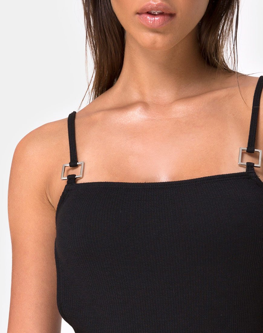 Image of Luelle Badeanzug in Mini Rib Schwarz