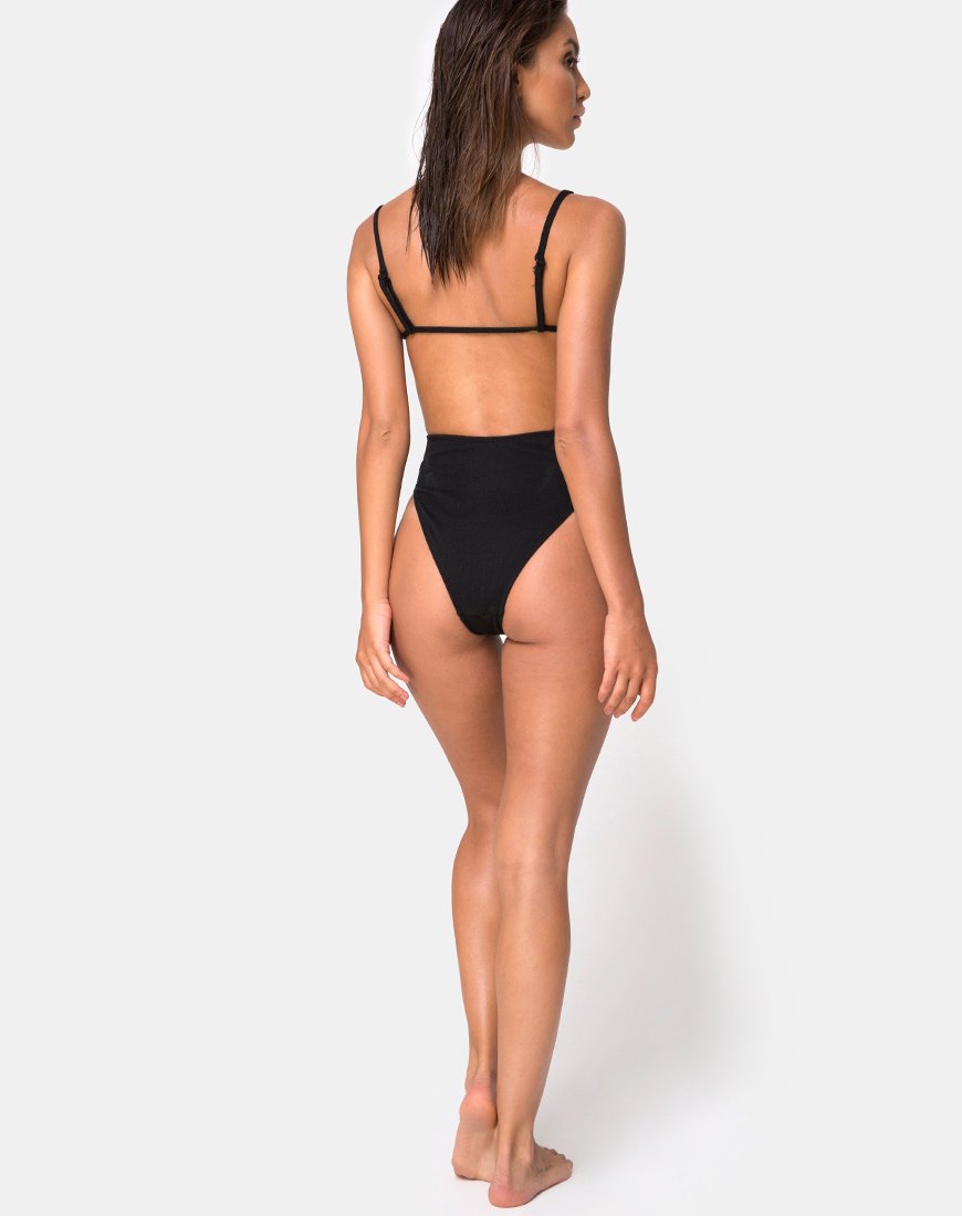 Image of Luelle Badeanzug in Mini Rib Schwarz