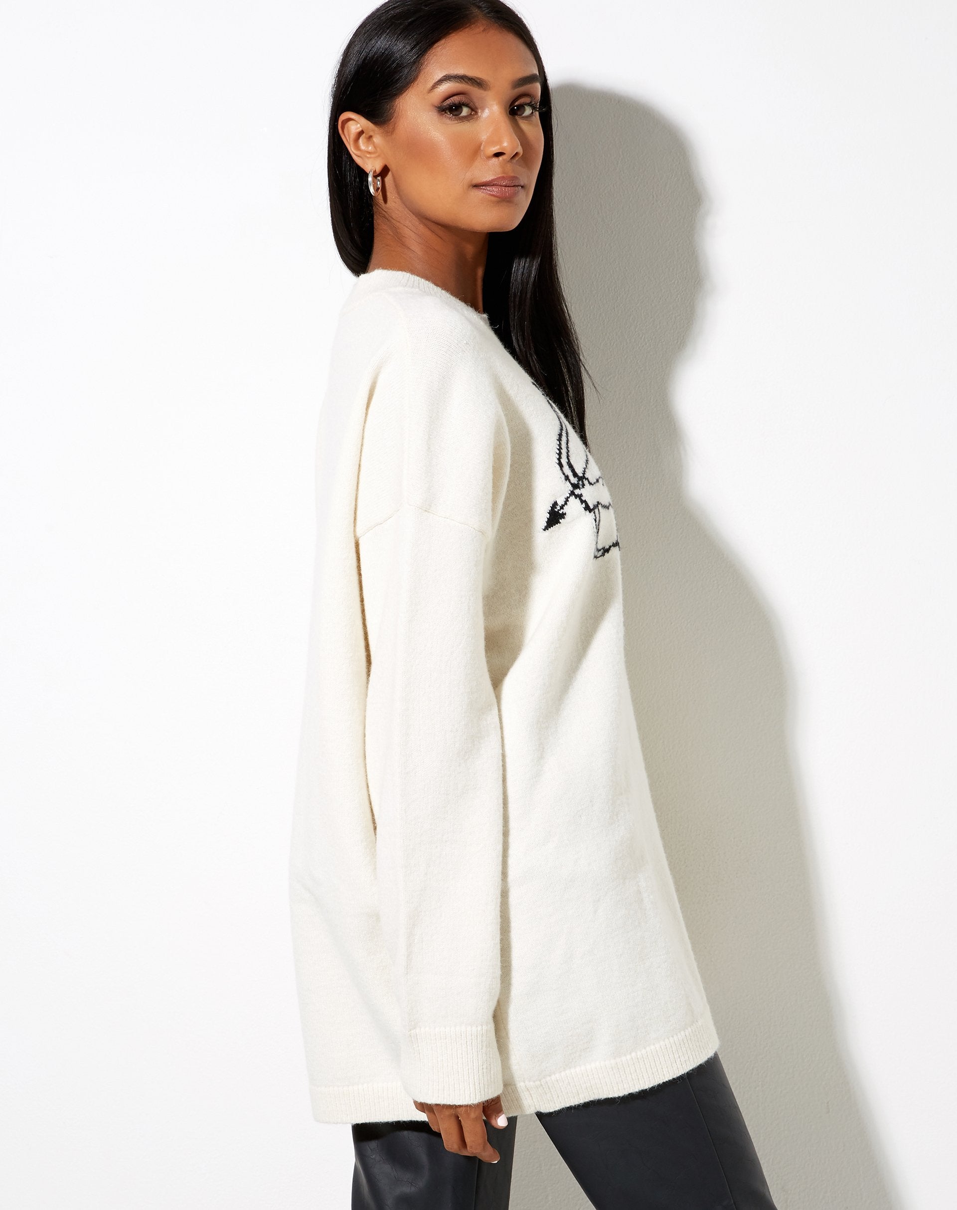 Image of Lulees Pullover aus Strick Elfenbein Cherub Schwarz