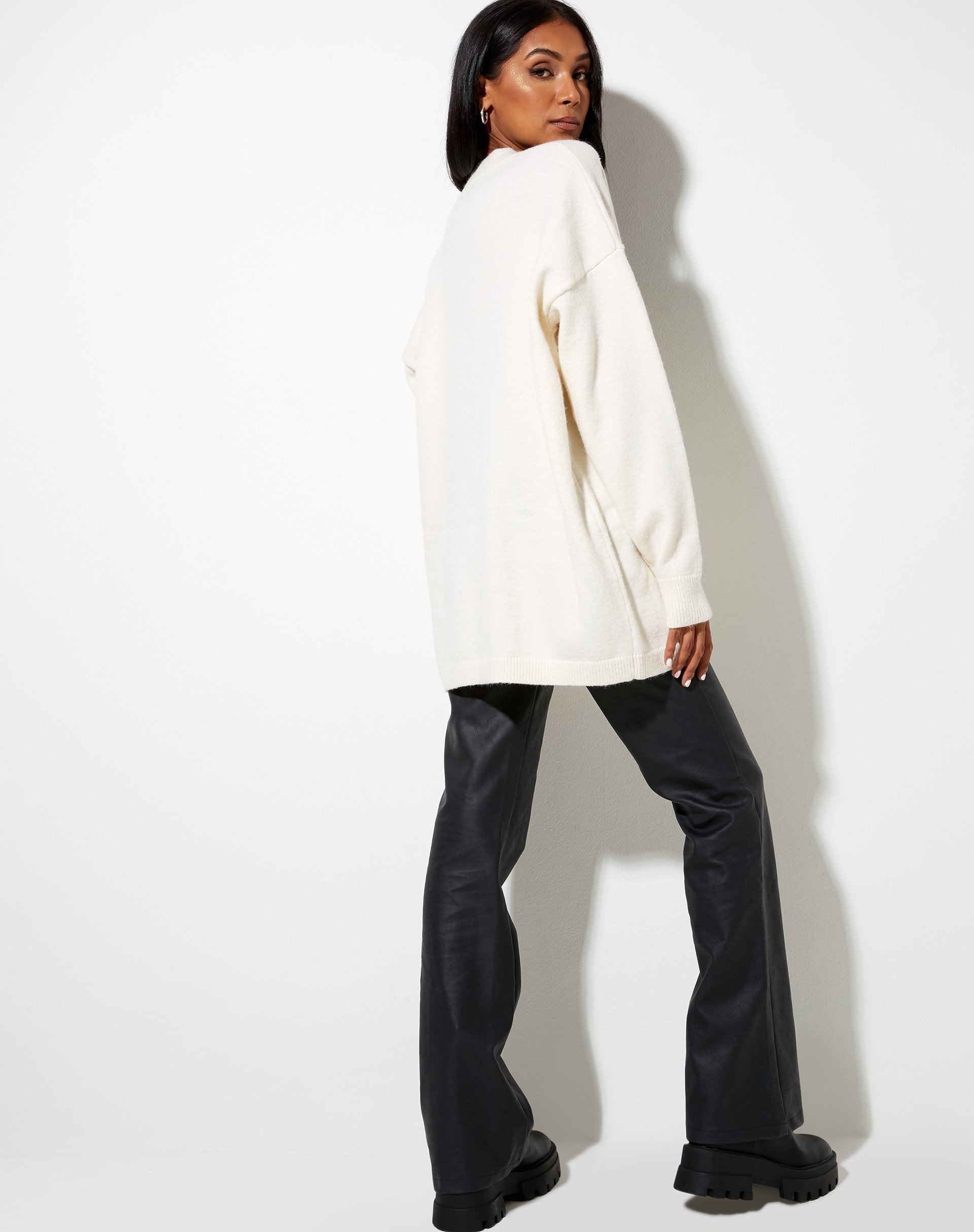 Image of Lulees Pullover aus Strick Elfenbein Cherub Schwarz