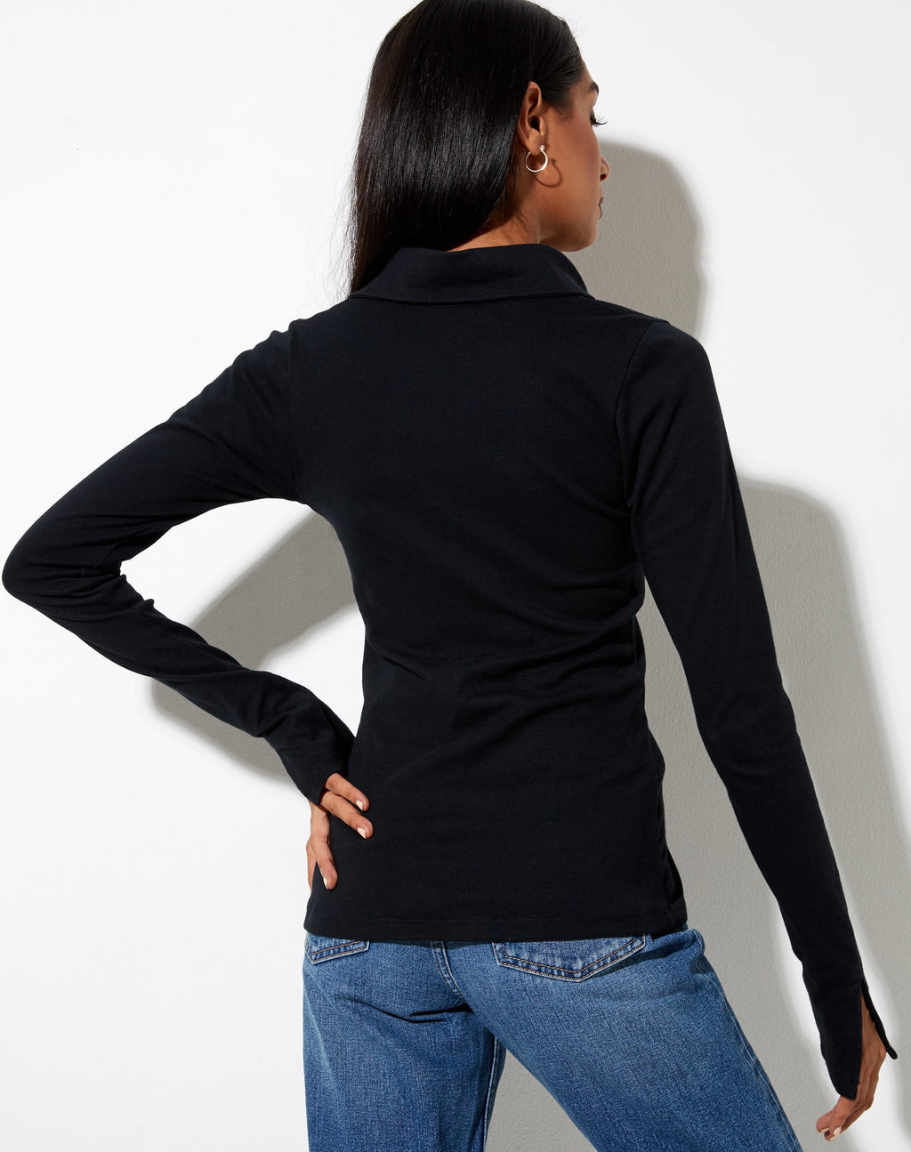 Lumia Cardi in Rippe Schwarz