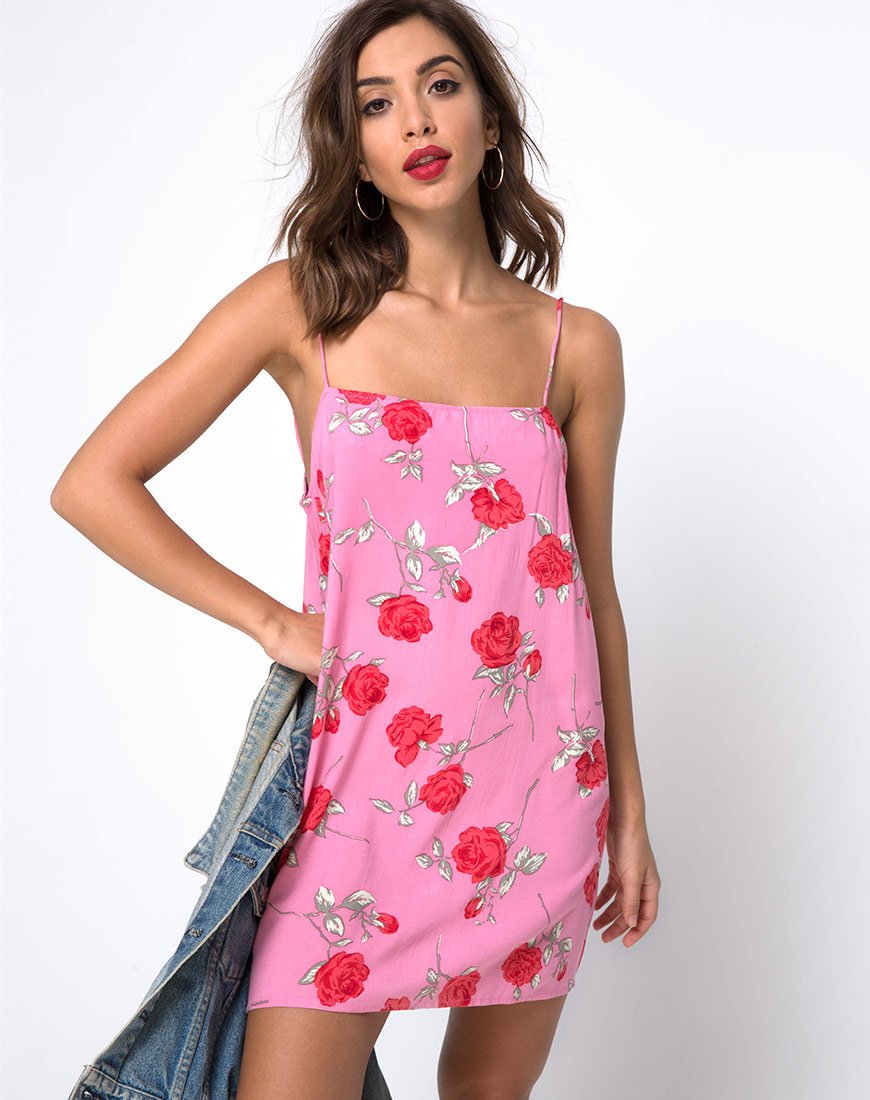 Lura Slip-Kleid in Candy Rose