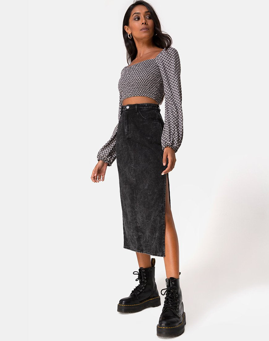 Bild von Lyra Midirock in Schwarz Stone Wash