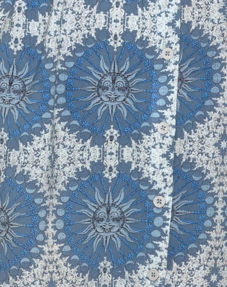 Image of Lyre Kleid in Moon Face Blau