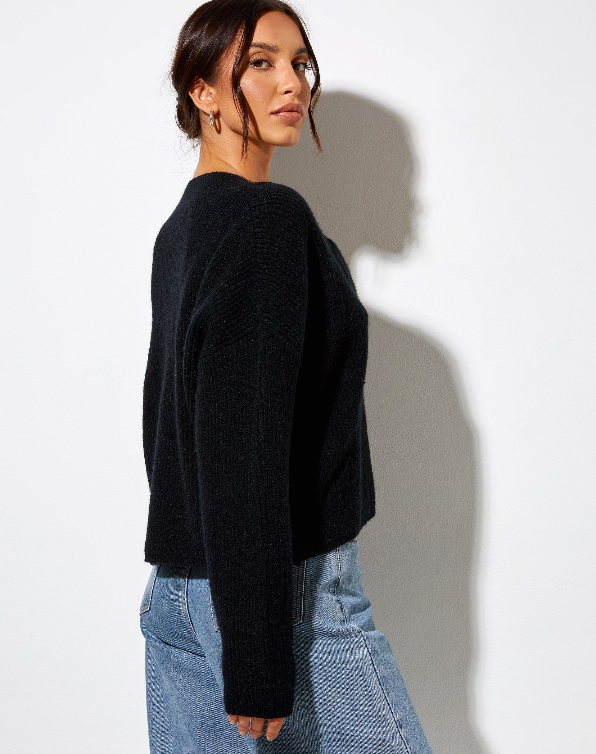 Image of Mabel Pullover aus Strick Schwarz