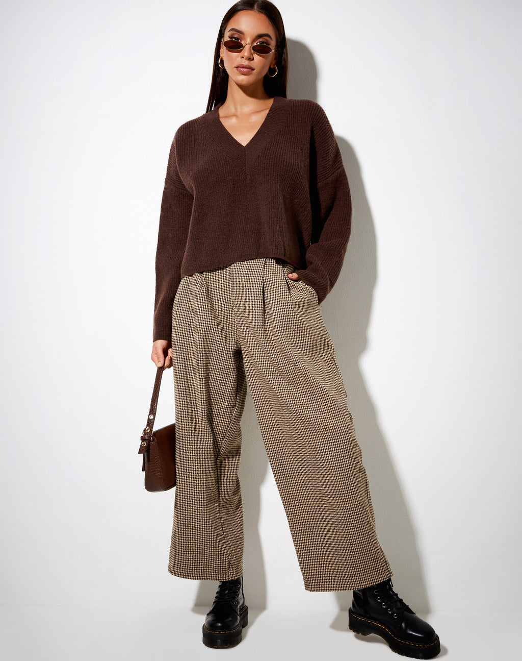 Mabel Pullover aus Strick in Choco Brown