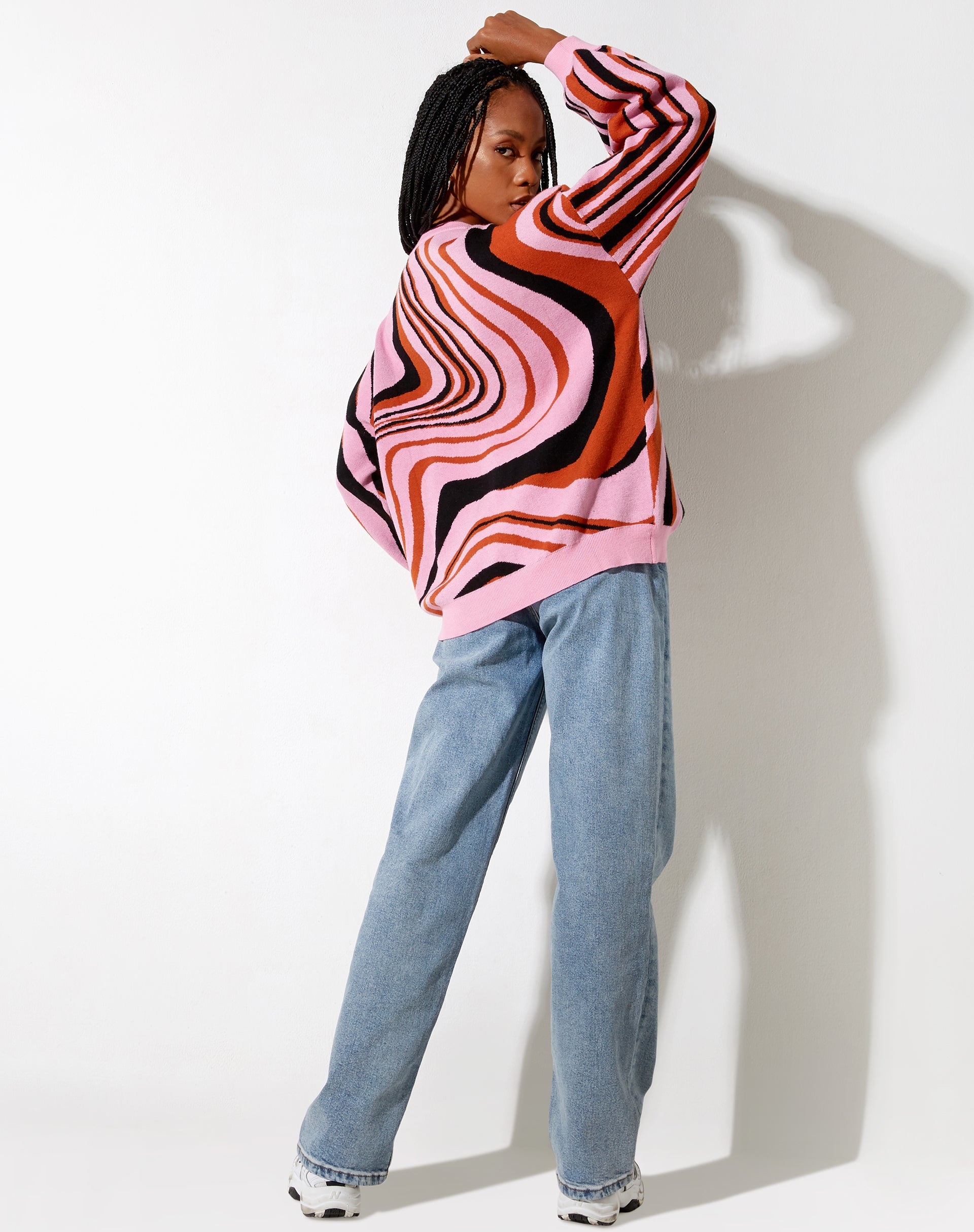 Image of Mably Pullover in Mega Ripple Pink