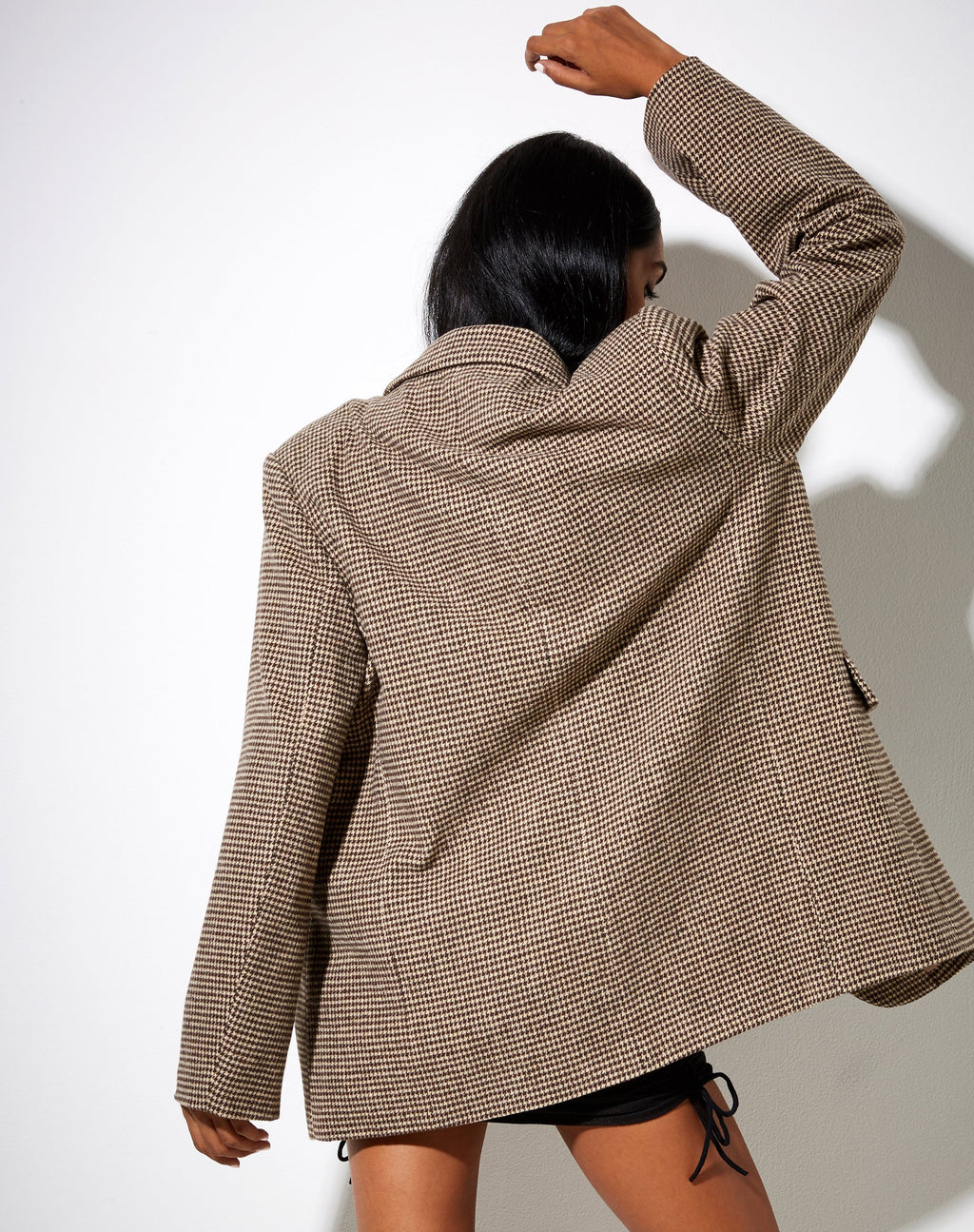 Maiwa Blazer in Hahnentritt Braun