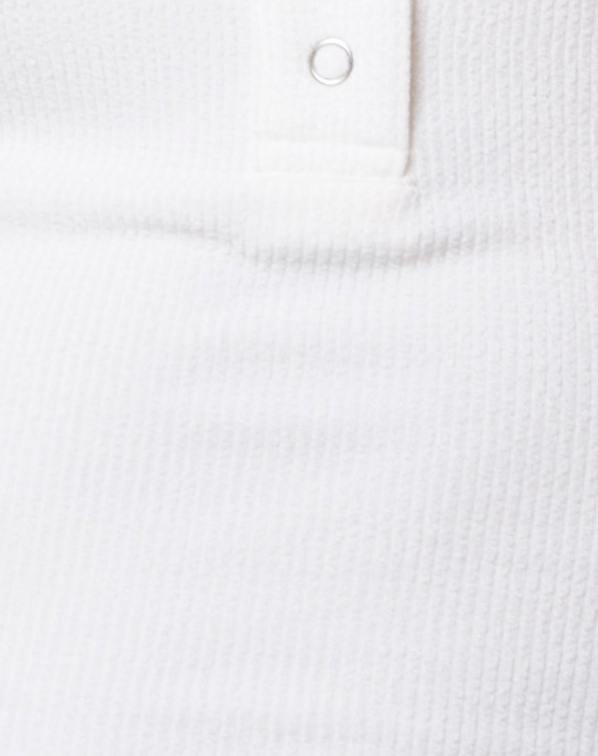 Image of Maiza Bodycon Kleid in Baby-Rippe Elfenbein